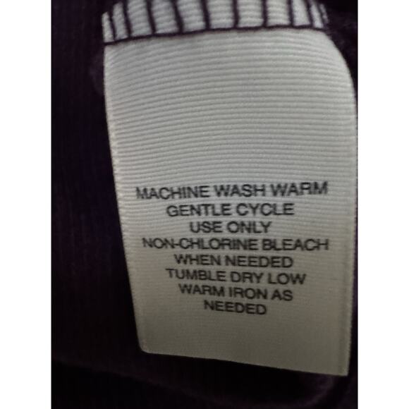 St John’s Bay Ribbed Polo Tunic Top Purple Wine Autumn Cozy Fall Relaxed XL - Picture 8 of 10
